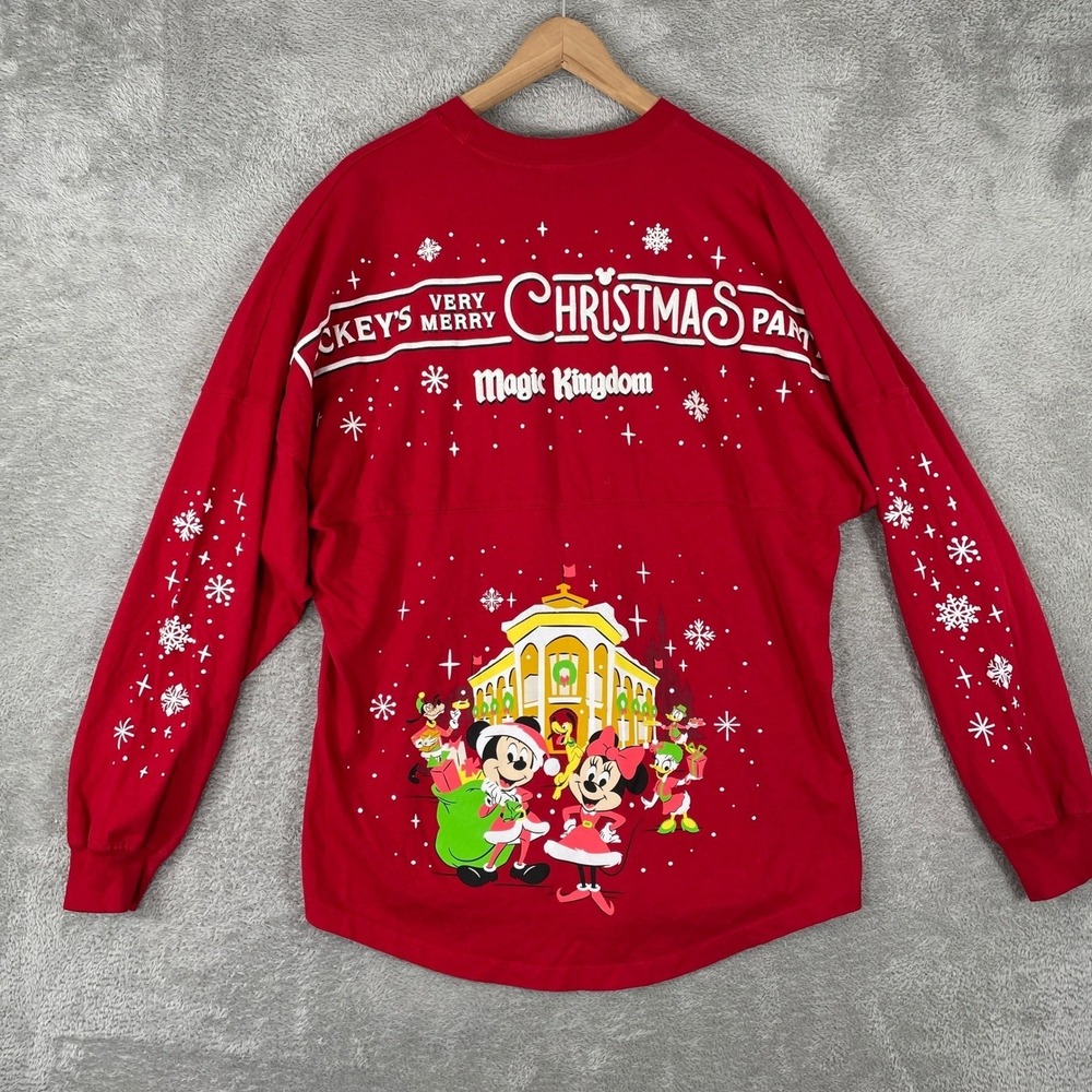 Disney Mickey's Very Merry Christmas Party Spirit Jersey Mens Medium Red 2024